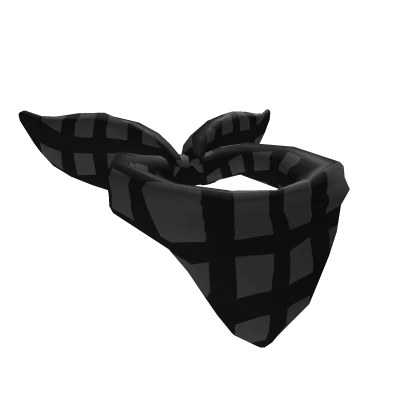 Black and Grey Chequered Bandana