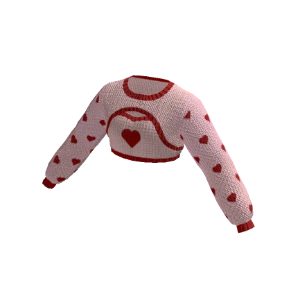 Valentine's Heart Cropped Sweater