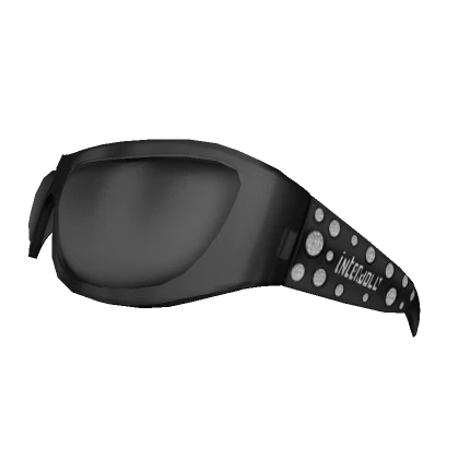 Rhinestone y2k shades on head in black