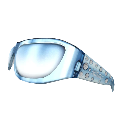 Rhinestone y2k shades on head in blue