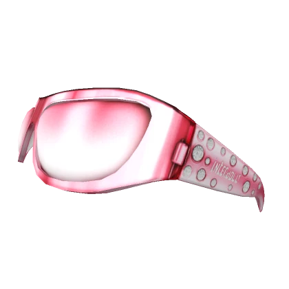 Rhinestone y2k shades on head in pink