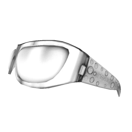 Rhinestone y2k shades on head in white