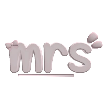 matching heads "mrs" text sign