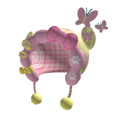 cutesy flutter pink pony butterfly hood
