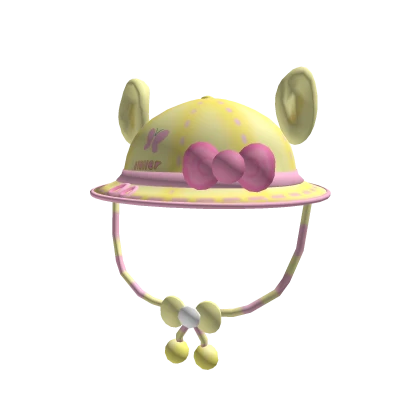 cutesy flutter pink pony butterfly hat