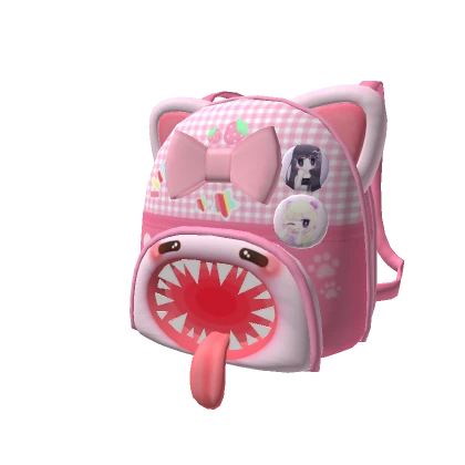 ♡ monster cat kawaii pink cute backpack 3.0