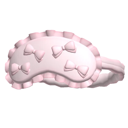 ♡ cutesy bows fluffy sleep mask (pink)