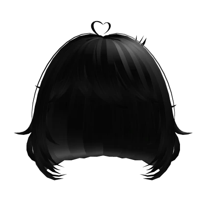 Heart Anime Bob Hair (Black)