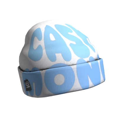 BLUE WHITE CASH MONEY BEANIE