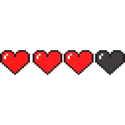 damaged pixel heart meme HP