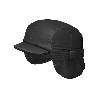 Old Black Aviator Cap