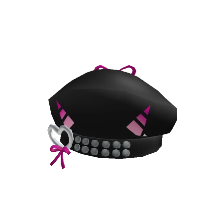 💟Harajuku Gothic Punk Black Heart Beret