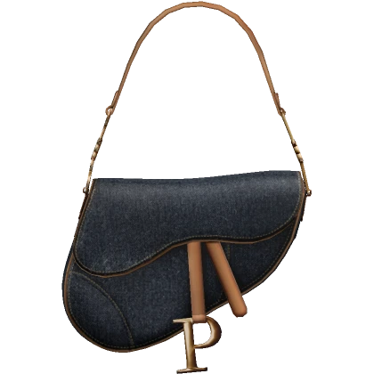 Y2K Vintage Designer Saddle Bag (Denim)