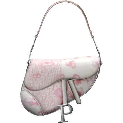 Pink Y2K Vintage Designer Saddle Bag (Girly)