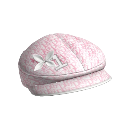 Y2K Pink Luxury Paperboy Cap