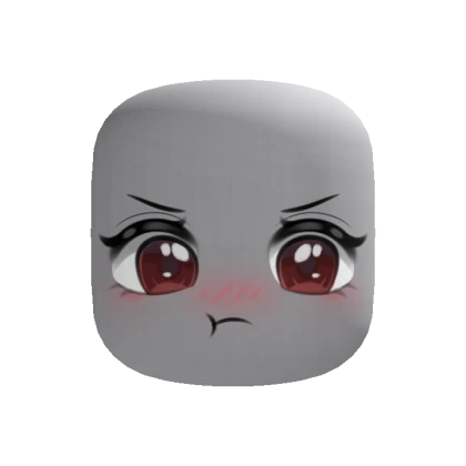 Angry Chibi Anime Blush Cute Makeup Face