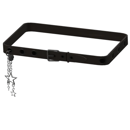 brown 3.0 y2k waist belt with star chains pendant