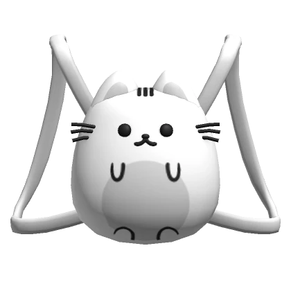 ♡ cute kawaii white round backpack kitty 1.0