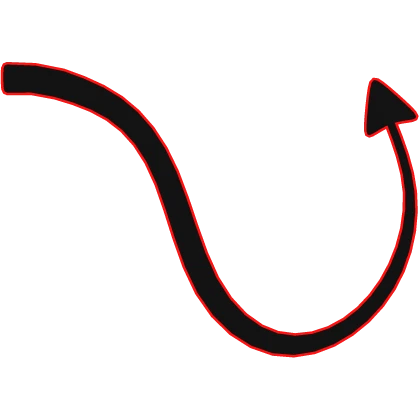 Red Outline Devil Tail