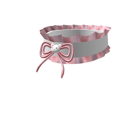 cute ruffled ribbon collar 3.0 (pink)