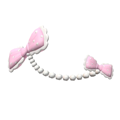 ♡ Kawaii pink hime gyaru bow w pearls ♡