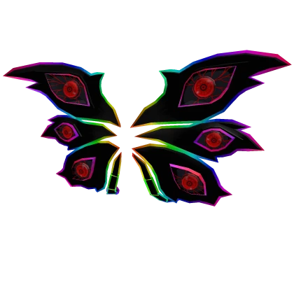 Ghoul Wings Cartoony Rainbow