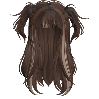 Messy Pigtails Wolf Cut(Brown & Blonde Highlights)