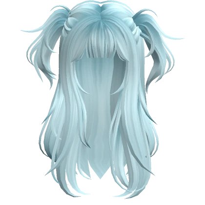 Messy Pigtails Wolf Cut(Light Blue)