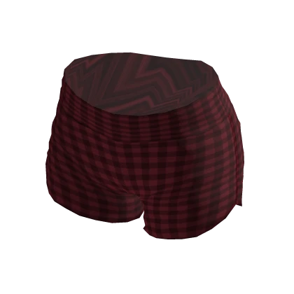 plaid dolphin shorts red