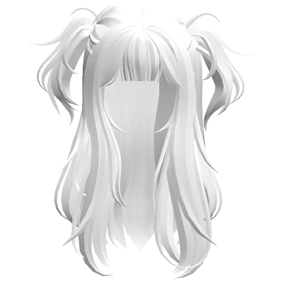 White Messy Pigtails Wolf Cut