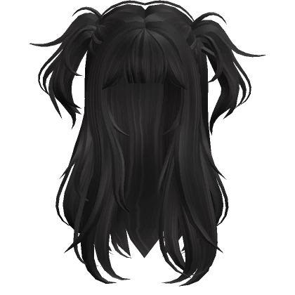 Messy Pigtails Wolf Cut(Black)