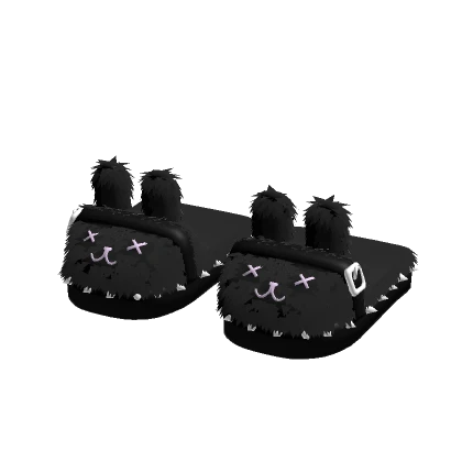 Cute Black Bunny Slippers