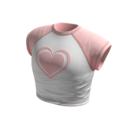 Valentines Heart Baby Tee Pink