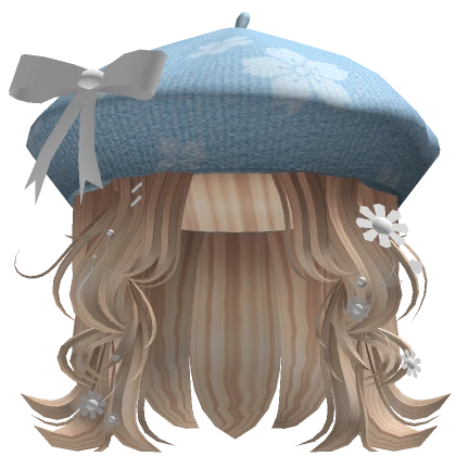 Wavy Blossom Beret Hair - Blonde