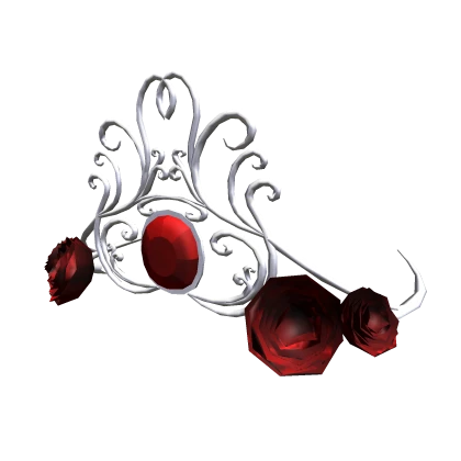 Elegant White and Red Vampire Goth Pretty Tiara