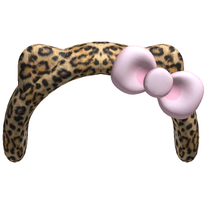 ♡ leopard kitty headband