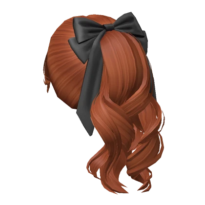 Wavy Flowy Ponytail w/ Bow (Ginger)