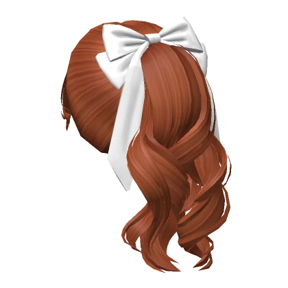 Wavy Flowy Ponytail w/ Bow (Ginger)