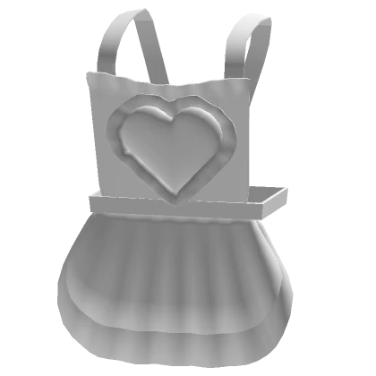 Kawaii Heart Apron White