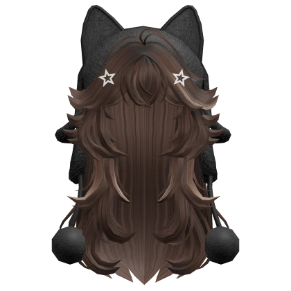 Wolfcut Hair w/ Cat Ushanka (Blonde Highlights)