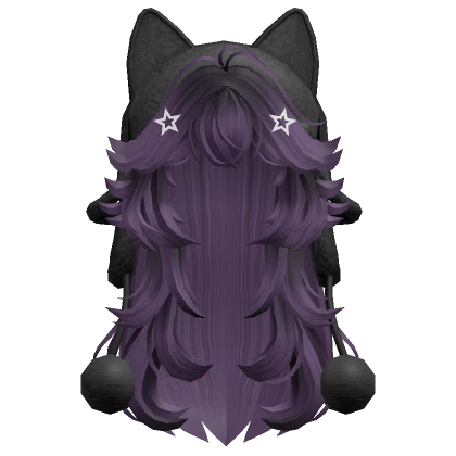 Wolfcut Hair w/ Cat Ushanka (Purple)