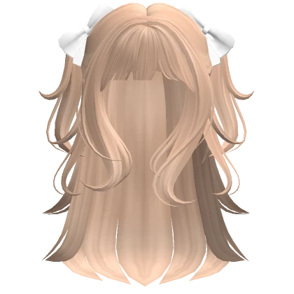 Kawaii Half Up Pigtails Bows Hair (Blonde)