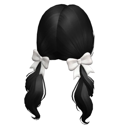 Soft Swirly Pigtails with Bow