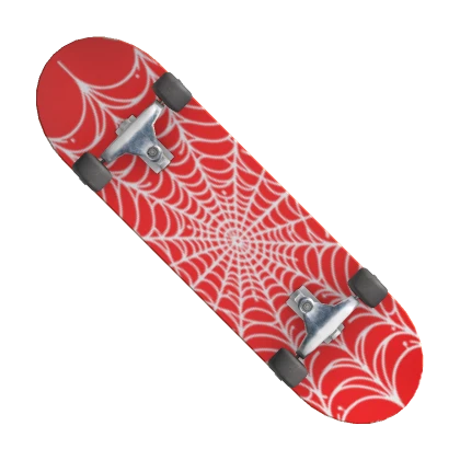 red spider web skateboard