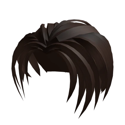 Dark Brown Messy Middle Part