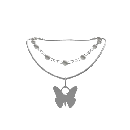 Butterfly Layered Pearls Necklace