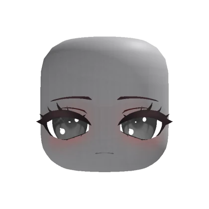 Animated Chibi Doll Sleepy Face - Grey