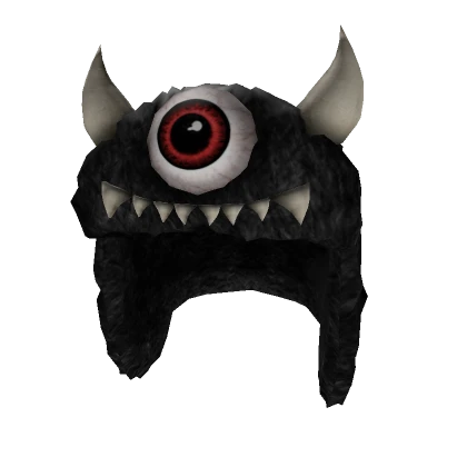 Emo Cyclops Monster With Horns Ushanka