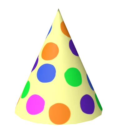 Polka-Dot Party Hat (Light Yellow)