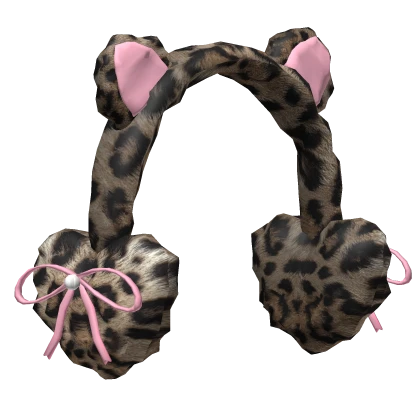 ୨♡୧ ꒱ 🐆🐾 cutesi cheetah grl earmuffs headband 